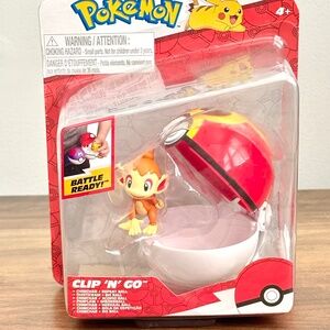NEW Pokemon CHIMCHAR & Repeat Ball Battle Ready Toy Figure Clip N Go 2024 NIB